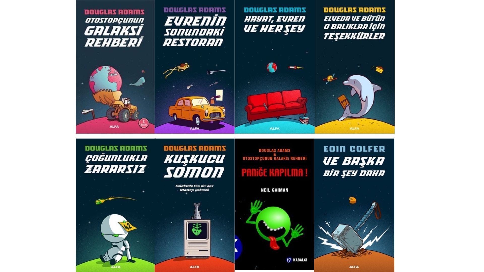 Otostopçunun Galaksi Rehberi Serisi - 8 Kitap! 1 – Otostopcunun Galaksi Rehberi Kitaplari