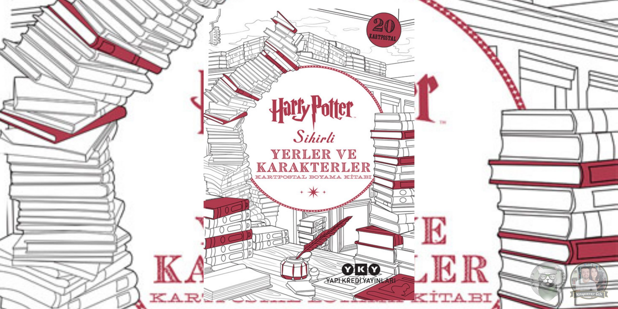 Harry Potter Serisi ve Daha Fazlası 23 – Harry Potter Sihirli Yerler ve Karakterler – Kartpostal Boyama Kitabi scaled