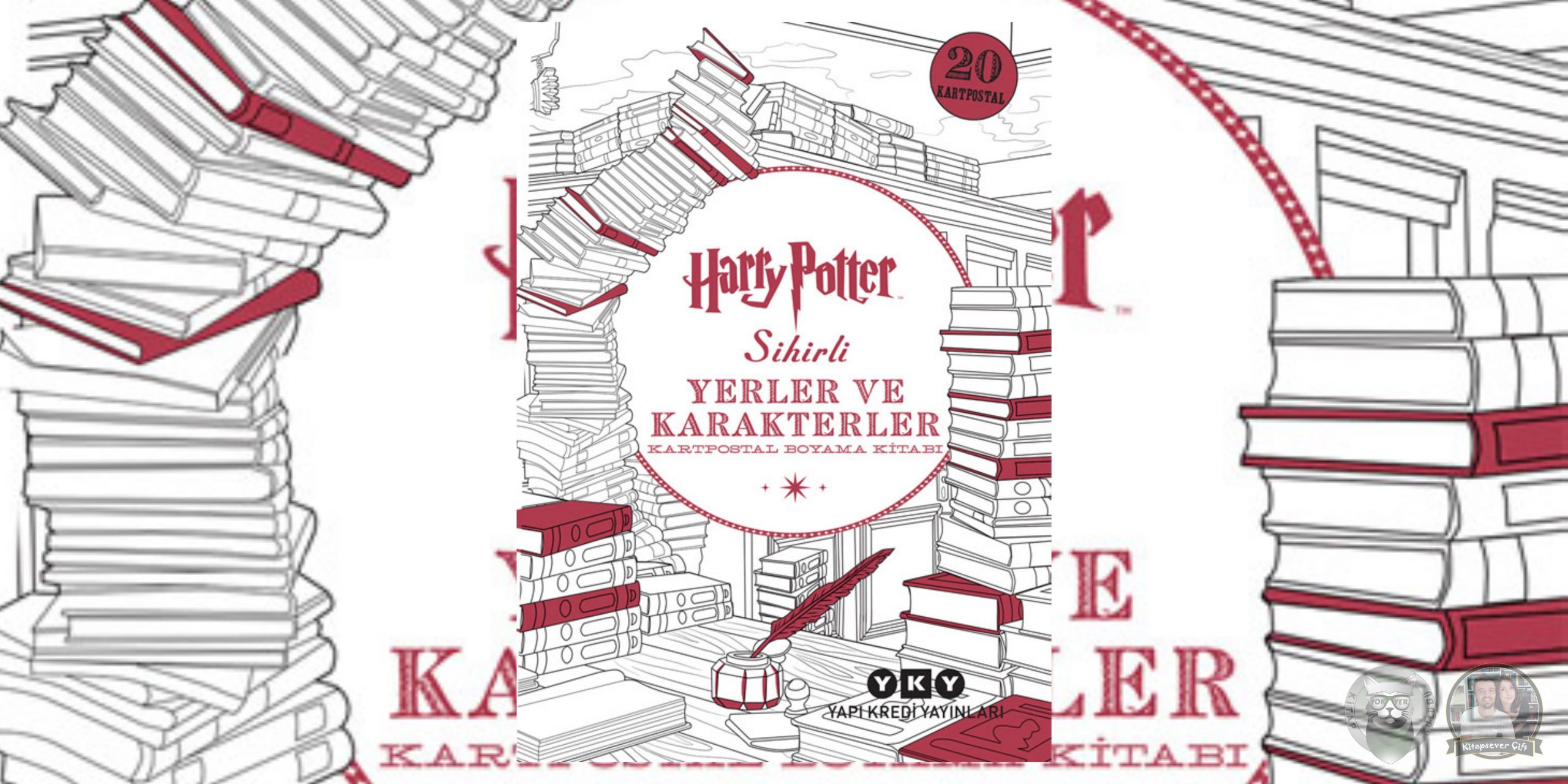 harry potter serisi ve daha fazlası 23 – harry potter sihirli yerler ve karakterler – kartpostal boyama kitabi scaled